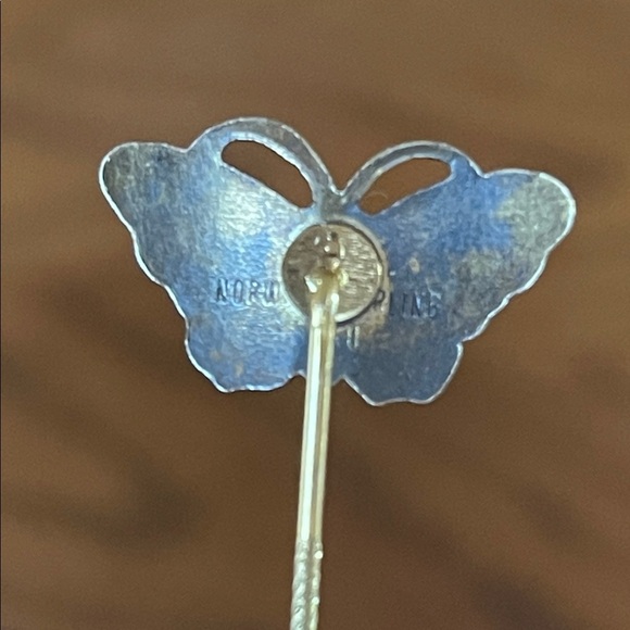 Blue and Gold Butterfly Brooch main image 6